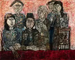 Hanno Edelmann, Die Loge, Oil on canvas