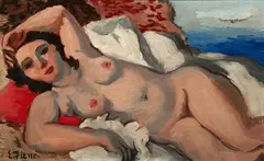 Reclining Nude by Ernest Fiene, Oil on panel, offered Jun 2004