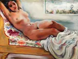 Irene de Bohus, Reclining Nude, Oil on canvas -Note: Irene De Bohus exhibited her work at Ferargil Gallery in New York City