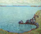 George Louis Berg, After the Rain, Oil on board