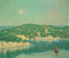 David Ericson, VIEW OF THE FRENCH RIVIERA, circa 1928, Oil on canvas mounted on board