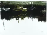 Ditlove, Boats, Color lithograph