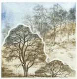 Bronwen Roberts, Almost Winter, Color lithograph. - Signed: 19 in. x 18 1/4 in