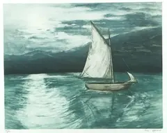 Eric Callen, Empty Boat, Color lithograph