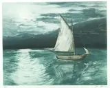 Eric Callen, Empty Boat, Color lithograph