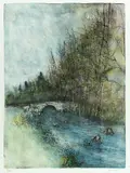 Bernard Gantner, C'Vieus Pont, Color lithograph. 97/185