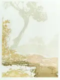 P. Crane, Hakkaido I, Pressed color lithograph