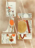 J.M. Choius, The Tall Ships, Mixed media on paper