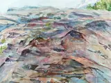 Helena K Beachman, Colored Hills, Watercolor