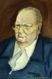 John Spencer-Churchill, Winston Churchill, Oil on board