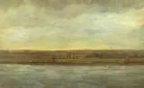 Kurt Meer, River Landscape, Oil on board