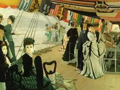 R. Corens After James Tissot, The Ball on the Shipboard, Oil on canvas