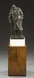 Ivor Robert-Jones, Winston Churchill, Bronze, mounted on plaster base, on a burled wood base