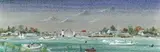 Hereward Lester Cooke, Busy Harbor, Watercolor