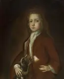 English School, Young Squire with His Dog