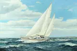 M.G Friedrich, Sailing Party, Oil on canvas