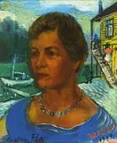 David Davidovich C. Burliuk, Cortez, Oil on board