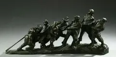 Serge Zélikson, Volga Boatmen, Bronze. - Height: 9 1/2 in