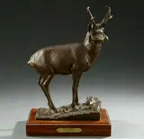 Donald E. Crouch, Red Desert Buck, Bronze - Height: 15 1/2 in