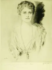 Walter Ernest Tittle, Society Lady, Oct. 1921." Etching