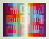 Yaacov Agam, Symphonic Grid, Color lithograph