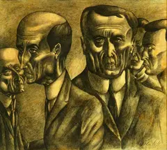 Board of Directors by Leon Kelly, Graphite on paper, offered Sep 2004