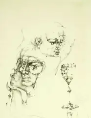 Leon Kelly, Goblet from the Fountain of Youth, Pen and ink on paper