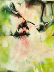 Sam Gilliam, Abstract: Pinks, Watercolor and pastel