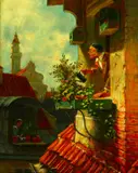 Robert Keil, The Professor and the Beauty, Oil on board