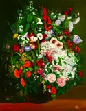 Faridoun Zoda, Floral Abundance, Oil on canvas