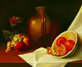 George Upsher, Still Life with Fruit and Jug, Oil on canvas