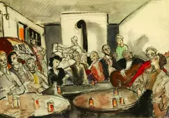 Theodora Kane, Corky'S Bar, Watercolor