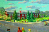 Garnet Jex, Walter Reed School, Oil on canvas