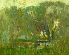 Morning Light by J. Lars Hoftrup, Oil on board, sold Sep 2004