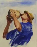 Untitled by American School, A GREAT THIRST, watercolor, offered Oct 2004
