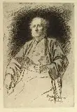 Léopold Flameng, Untitled, PORTRAIT OF SEYMOUR HADEN, etching