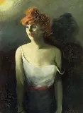 The Slipped Strap by Christiane Marie Arnaut Meeker, Oil on board, sold Oct 2004