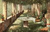 Alexey Karm, Sun Dappled Terrace, Oil on canvas