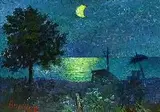 David Davidovich C. Burliuk, Evening in the Hamptons Bay, Oil on canvas