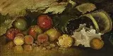 Marie T. Coons, Still Life with Basket, Oil on canvas