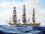 N. S. Essig, On the High Seas, Oil on board