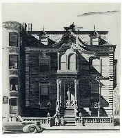 Lawrence Kupferman, Victorian Mansion, Etching