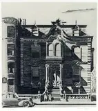Lawrence Kupferman, Victorian Mansion, Etching
