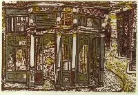 Ted Davies, El Station, Woodcut on paper. - The first, sight: 20 in. x 46 1/2 in.; the second, sight: 16 1/2 in. x 24 in