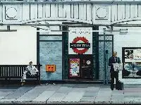 Mary Etta Thorn, London Underground, Watercolor