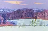 Joseph M. Plavcan, Purple Forest, Acrylic on board