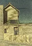 Harry A. Davis, The Yellow House on the Corner, Watercolor