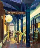 Michael Young, Arrival of the 5:45, Color lithograph