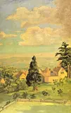 Winston Churchill, View from Chartwell, Color lithograph