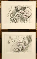 SLEEPING BEAUTY SERIES: TWO WORKS, both signed lower right by Valery Kosorukov, Pastel on paper, sold Dec 2004